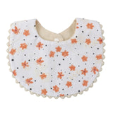 Newborn Baby Boys Girls Embroidery Saliva Printing Saliva Towel Kids Toddler Feeding Burp Cloth Cotton Bib Scarf