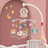 JMSC Baby Crib Remote Mobiles Rattles Music Educational Toys Rotating Bed Bell Nightlight Rotation Carousel Cots 0-12M Newborns