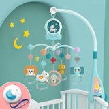 JMSC Baby Crib Remote Mobiles Rattles Music Educational Toys Rotating Bed Bell Nightlight Rotation Carousel Cots 0-12M Newborns