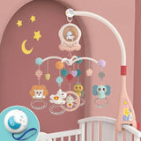 JMSC Baby Crib Remote Mobiles Rattles Music Educational Toys Rotating Bed Bell Nightlight Rotation Carousel Cots 0-12M Newborns