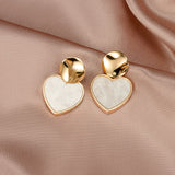 Statement Earrings for women White Cute Arcylic Geometric Dangle Drop Gold Earings