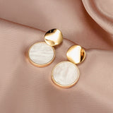 Statement Earrings for women White Cute Arcylic Geometric Dangle Drop Gold Earings