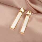 Statement Earrings for women White Cute Arcylic Geometric Dangle Drop Gold Earings