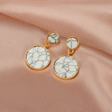 Statement Earrings for women White Cute Arcylic Geometric Dangle Drop Gold Earings