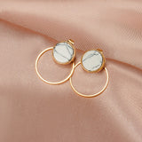 Statement Earrings for women White Cute Arcylic Geometric Dangle Drop Gold Earings