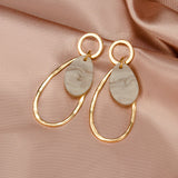 Statement Earrings for women White Cute Arcylic Geometric Dangle Drop Gold Earings