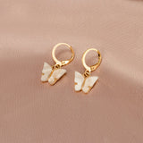 Statement Earrings for women White Cute Arcylic Geometric Dangle Drop Gold Earings