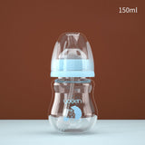 Glass Baby Bottle Silicone Straw Water Drink Bottles For Baby Milk Feeder Set Baby Feeding Bottle Newborn Baby Bottle Spoon