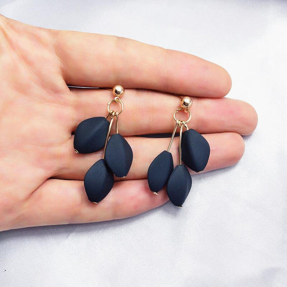 Dangle Drop Earrings Hot Three Round Wooden Hanging Earrings  Statement Earrings For Women