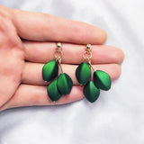 Dangle Drop Earrings Hot Three Round Wooden Hanging Earrings  Statement Earrings For Women