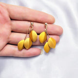 Dangle Drop Earrings Hot Three Round Wooden Hanging Earrings  Statement Earrings For Women