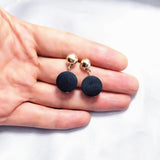 Dangle Drop Earrings Hot Three Round Wooden Hanging Earrings  Statement Earrings For Women