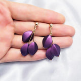 Dangle Drop Earrings Hot Three Round Wooden Hanging Earrings  Statement Earrings For Women