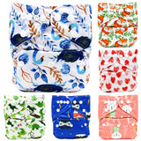 Baby Pocket Cloth Diaper Nappy Reusable Adjustable Washable Microfleece Inner 3kg-15kg 8lbs-36lbs