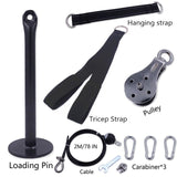 Fitness Pulley Cable System.  Adjustable Length Home Gym Sport Accessories