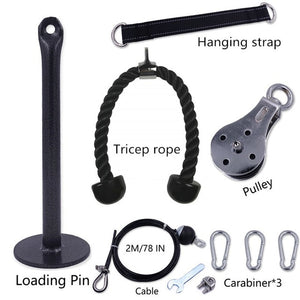 Fitness Pulley Cable System.  Adjustable Length Home Gym Sport Accessories