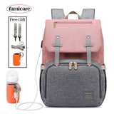 New Mummy Diaper Bag Baby Stroller Backpack USB Charging Waterproof Oxford Women Handbag Maternity Nursing Nappy Travel Knapsack