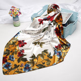 2020 Fashion Head Scarf Headwraps for Women Silk Scarf Female Satin Print 90*90cm Small Square Sunscreen Scarf Bandana