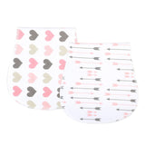 2Pcs/Lot Burp Cloth Organic Cotton Absorbent Towel