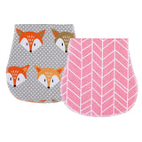 2Pcs/Lot Burp Cloth Organic Cotton Absorbent Towel