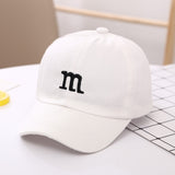 Children's Kid Baseball Cap for Girls Boy Hats Sunscreen Baby Hat Hip Hop M Letter Embroidered Cute Kids Caps 1-6Y