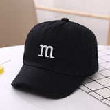 Children's Kid Baseball Cap for Girls Boy Hats Sunscreen Baby Hat Hip Hop M Letter Embroidered Cute Kids Caps 1-6Y