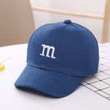 Children's Kid Baseball Cap for Girls Boy Hats Sunscreen Baby Hat Hip Hop M Letter Embroidered Cute Kids Caps 1-6Y