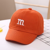 Children's Kid Baseball Cap for Girls Boy Hats Sunscreen Baby Hat Hip Hop M Letter Embroidered Cute Kids Caps 1-6Y