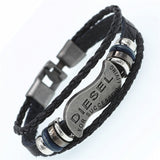 Braided Wrap Leather Bracelets for Men Vintage Life Tree Rudder Charm Wood Beads Ethnic Tribal Wristbands