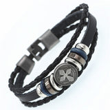 Braided Wrap Leather Bracelets for Men Vintage Life Tree Rudder Charm Wood Beads Ethnic Tribal Wristbands