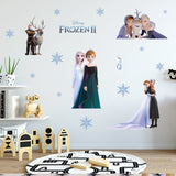 Cartoon diy frozen princess Elsa Anna wall stickers girl Children room background decoration removable kids bedroom poster decal