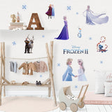 Cartoon diy frozen princess Elsa Anna wall stickers girl Children room background decoration removable kids bedroom poster decal