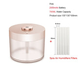 Rechargeable Usb Portable Air Humidifier Wireless. Electric Humidifiers Diffuser.