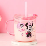 Disney Princess Sippy Cup Kids Milk Bottle Mermaid Sofia Mickey Cup Baby Sippy Cups Cute Straw Cup Adult Sippy Cup Gift