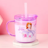 Disney Princess Sippy Cup Kids Milk Bottle Mermaid Sofia Mickey Cup Baby Sippy Cups Cute Straw Cup Adult Sippy Cup Gift