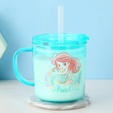 Disney Princess Sippy Cup Kids Milk Bottle Mermaid Sofia Mickey Cup Baby Sippy Cups Cute Straw Cup Adult Sippy Cup Gift