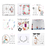 Baby Play Mats Infant Portray Diaper Milestone Photo Background Blankets Kids Calendar Backdrop Cloth Photography Props