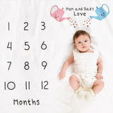 Baby Play Mats Infant Portray Diaper Milestone Photo Background Blankets Kids Calendar Backdrop Cloth Photography Props