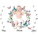 Baby Play Mats Infant Portray Diaper Milestone Photo Background Blankets Kids Calendar Backdrop Cloth Photography Props