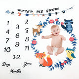 Baby Play Mats Infant Portray Diaper Milestone Photo Background Blankets Kids Calendar Backdrop Cloth Photography Props