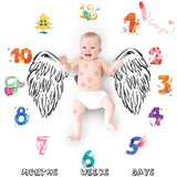 Baby Play Mats Infant Portray Diaper Milestone Photo Background Blankets Kids Calendar Backdrop Cloth Photography Props