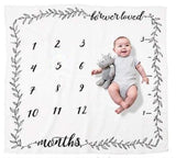 Baby Play Mats Infant Portray Diaper Milestone Photo Background Blankets Kids Calendar Backdrop Cloth Photography Props