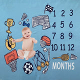 Baby Play Mats Infant Portray Diaper Milestone Photo Background Blankets Kids Calendar Backdrop Cloth Photography Props