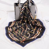 Luxury Silk Satin Neck Head Scarf Women Scarfs Female 70*70cm Kerchief Square Shawls and Wraps Scarves Bag Bandana