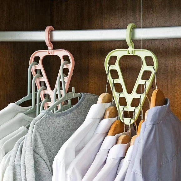 9-Hole Magic Clothes Hanger Closet Organizer Space Saving  Multi-function Drying Racks Wardrobe Scarf Storage Cloth Hanger