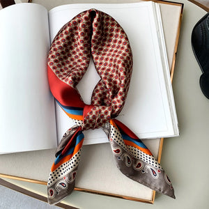 Kerchief Small Silk Neck Scarf For Women 70 *70 Female Shawls Bags Scarves Lady Bandana Foulard