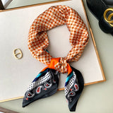 Kerchief Small Silk Neck Scarf For Women 70 *70 Female Shawls Bags Scarves Lady Bandana Foulard