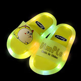 Footwear Luminous Jelly Summer Children's LED Slipper Girls Slippers PVC Non-slip  Beach Sandals Kids Home Bathroom Blue