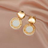 Statement Earrings for women White Cute Arcylic Geometric Dangle Drop Gold Earings