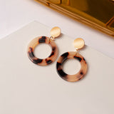 Statement Earrings for Women Brown Arcylic Geometric Dangle Drop Earing